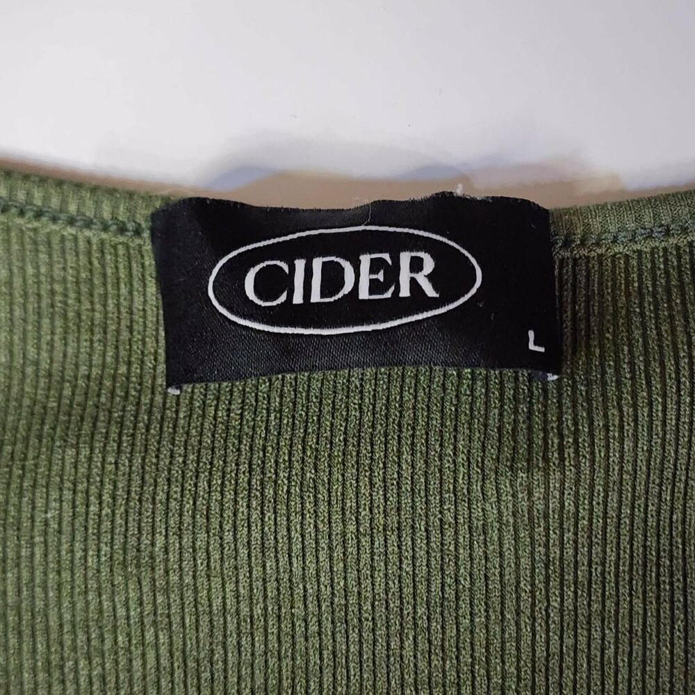 Cider Rib Button Drawstring Midi Dress - Picture 4 of 5
